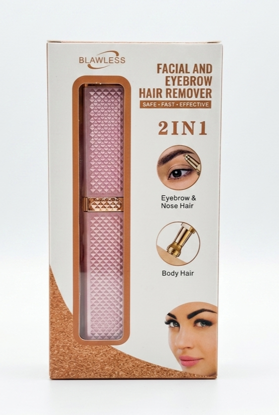 Blawless 2-in-1 Facial & Eyebrow Hair Remover — Safe, Painless & Precise