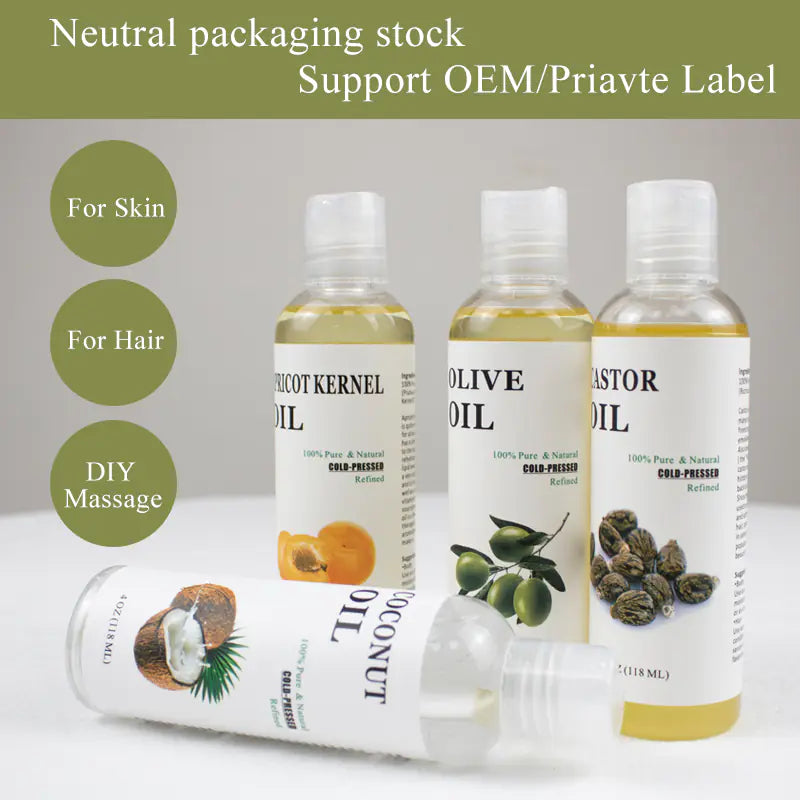 Pure Cold-Pressed Carrier Oil for Skin and Hair, 118ml