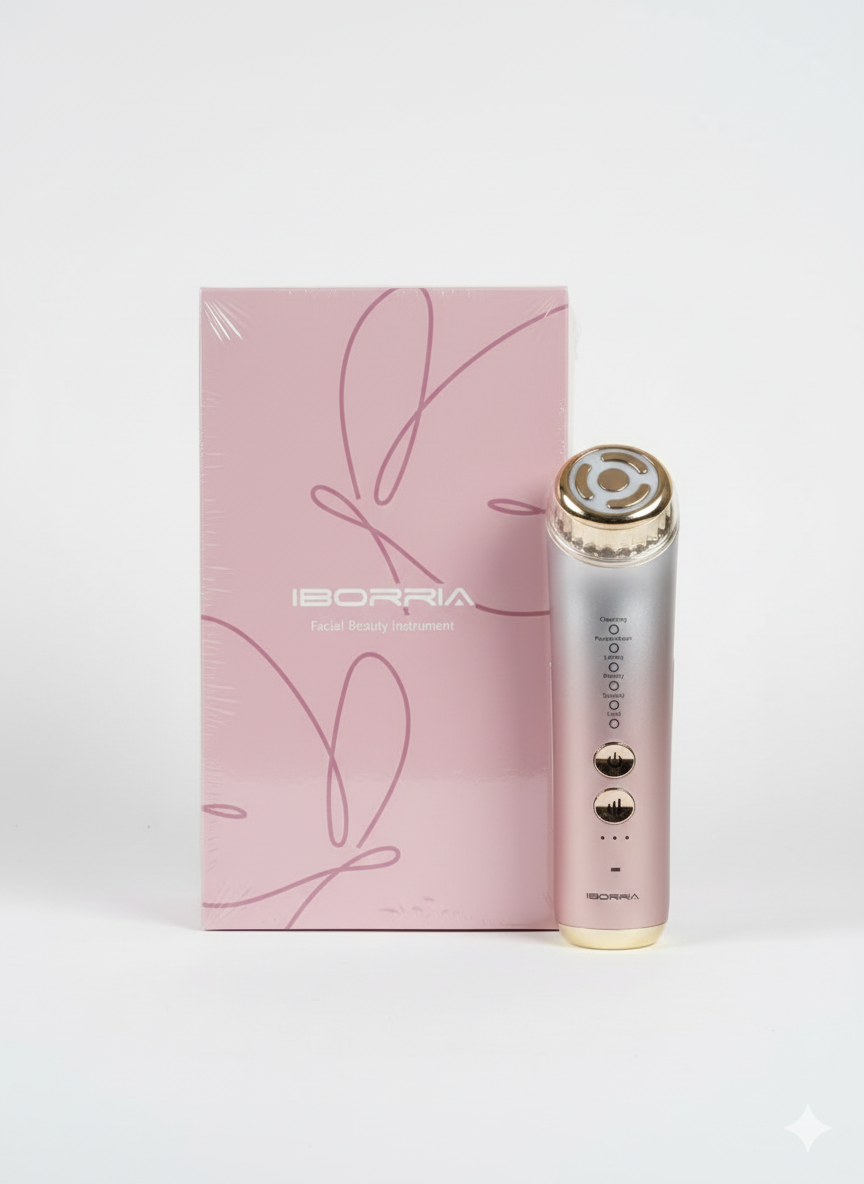IBORRIA RF Facial Massager – 6-in-1 Anti-Aging Device