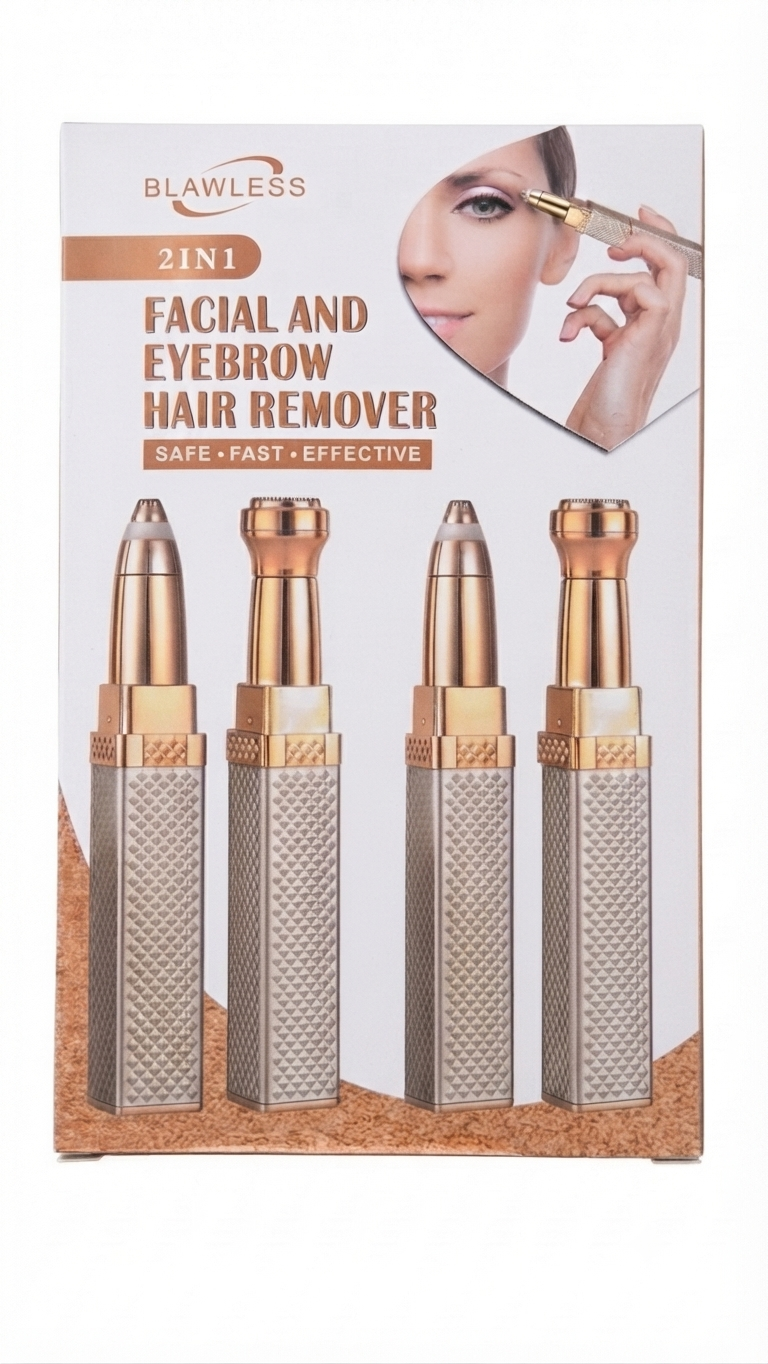 Blawless 2-in-1 Facial & Eyebrow Hair Remover — Safe, Painless & Precise