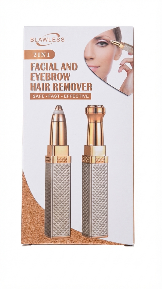 Blawless 2-in-1 Facial & Eyebrow Hair Remover — Safe, Painless & Precise