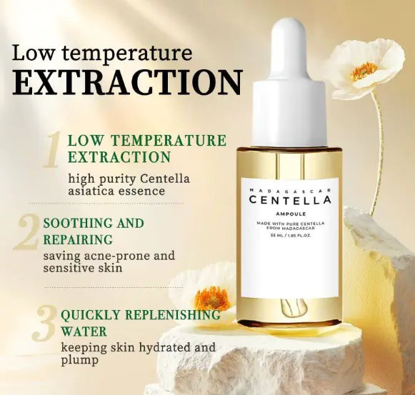 Skin1004 Madagascar Centella Asiatica 100 Vials (55ml &100ml) Face Serum 100% Centella Asiatica Extract for Sensitive Skin Soothing and Acne Prone